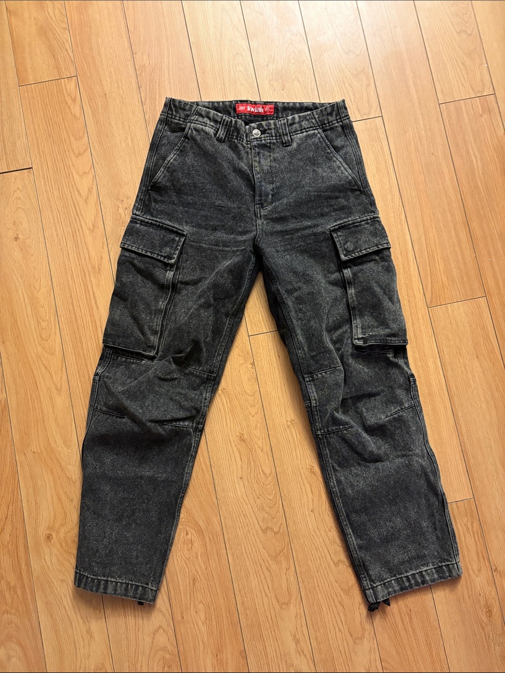 Men's Black Cargo Pants with Utility Pockets